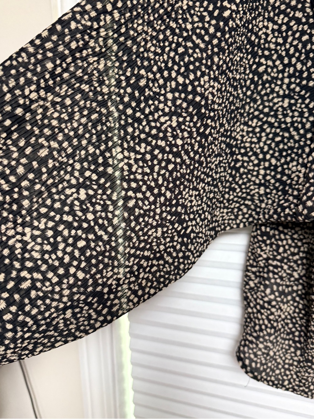 By Together Black Blouse with Tan Dot Print - Picture 4 of 7